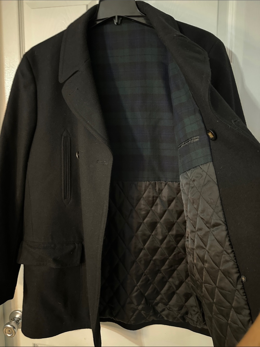 Lauren Ralph Lauren Black Double-Breasted Pea Coat - Picture 6 of 7